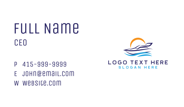 Yacht Travel Tour Business Card Design Image Preview