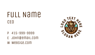 Mountain Wild Bison Business Card Image Preview