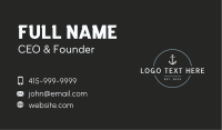 Anchor Marine Wordmark Business Card Image Preview