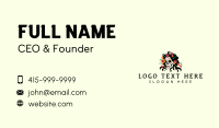 Floral Mexican Skull Business Card Image Preview