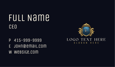 Deluxe Monarch Shield Business Card Image Preview