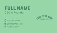 Classic Business Wordmark Business Card Preview