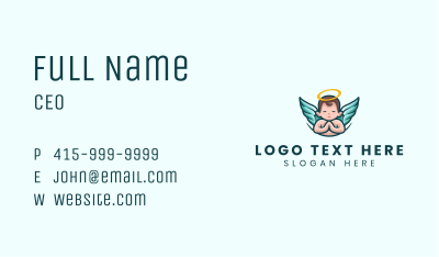 Cute Baby Angel Business Card Image Preview