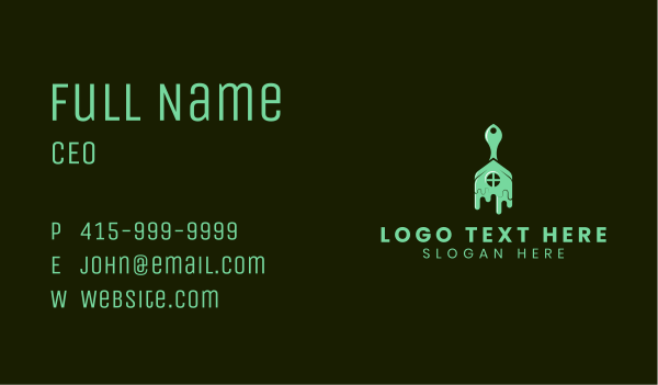 Green House Paint Maintenance Business Card Design Image Preview