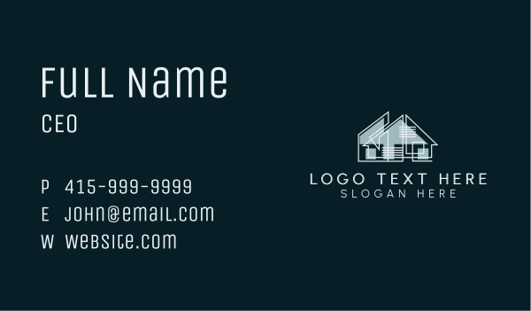 House Contractor Blueprint  Business Card Design Image Preview