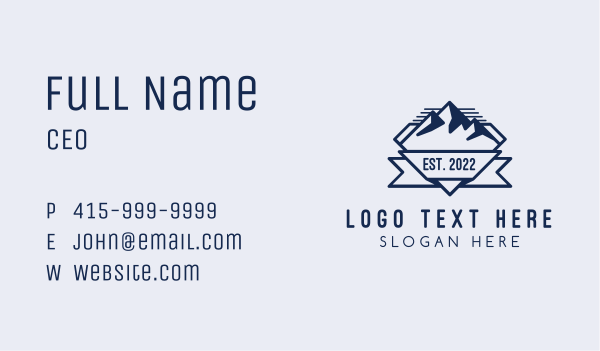 Mountain Travel Explore Business Card Design Image Preview