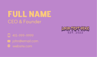 Urban Hip Hop Wordmark Business Card Image Preview