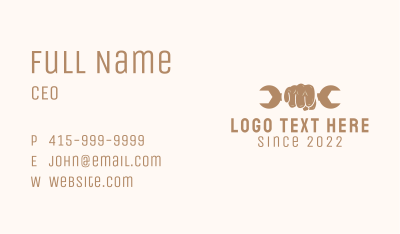 Fist Wrench Mechanic  Business Card