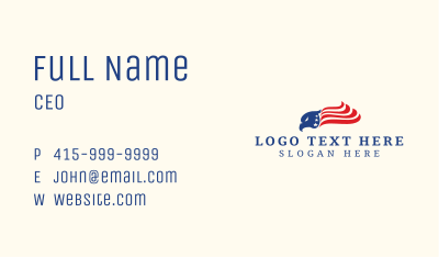 Patriotic Eagle Flag Business Card Image Preview