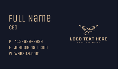 Geometric Falcon Wing Business Card Image Preview