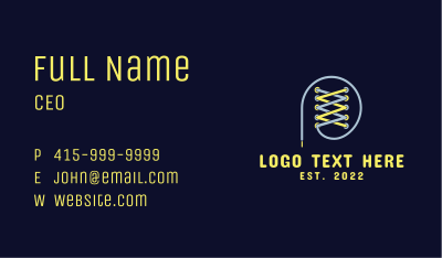 Shoelace Circle Emblem Business Card