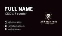 Skull Cigar Smoking Pipe Business Card Image Preview