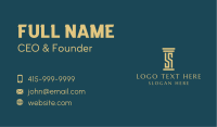 Law Firm Pillar Letter S Business Card Design