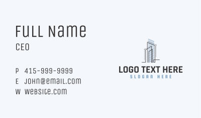 Skyscraper Building Infrastructure Business Card Image Preview