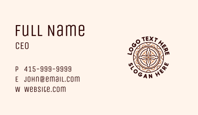 Christian Parish Cross Business Card Image Preview