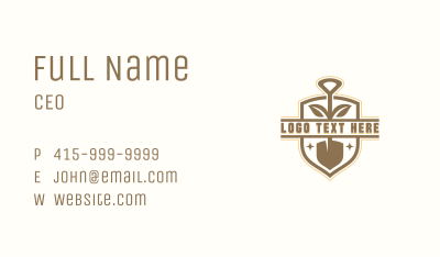 Landscaping Shovel Lawn Business Card Image Preview