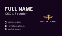 Church Winged Cross Business Card Preview