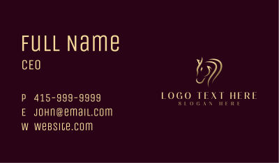 Luxury Equine Horse Business Card Image Preview