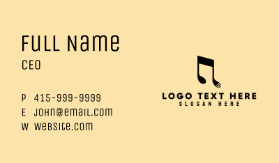 Musical Note Dining Business Card Image Preview