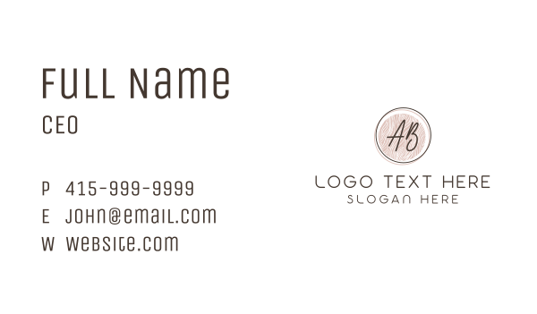 Beauty Apparel Lettermark Business Card Design Image Preview