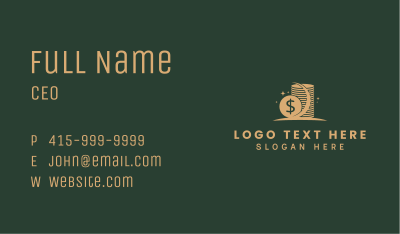 Coin Dollar Accounting Business Card Image Preview
