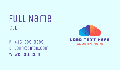 Gaming Cloud Business Card Image Preview