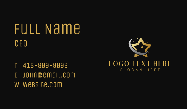 Star Entertainment Agency Business Card Design Image Preview