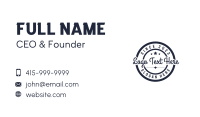 Classic Round Script Wordmark Business Card Image Preview