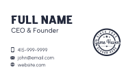 Classic Round Script Wordmark Business Card Image Preview