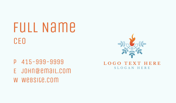 Ice Fire Snow Business Card Design Image Preview