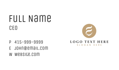 Brand Company Business Letter E Business Card Image Preview