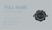 Cursive Seal Wordmark Business Card Design