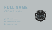 Cursive Seal Wordmark Business Card Image Preview
