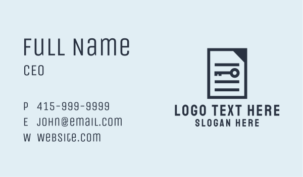 Document Password Manager Business Card Design Image Preview