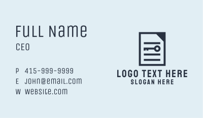 Document Password Manager Business Card Image Preview