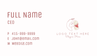 Woman Beauty Monoline Business Card Image Preview