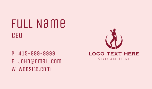 Sexy Model Pageant Business Card Design Image Preview