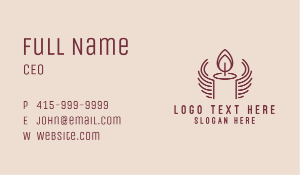 Handcrafted Candlestick Decor  Business Card Design Image Preview