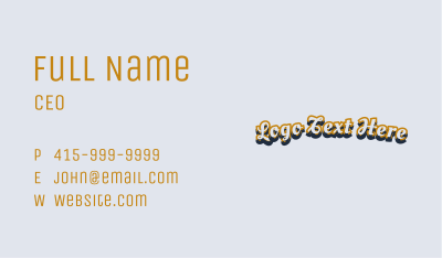 Branding Script Wordmark Business Card Image Preview