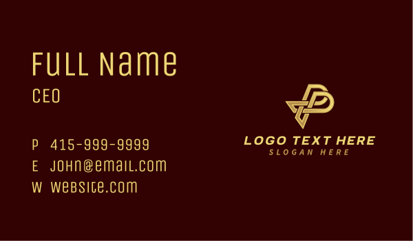 Premium Logistic Letter P Business Card Design Image Preview