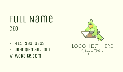 Bird Book Library Business Card Image Preview