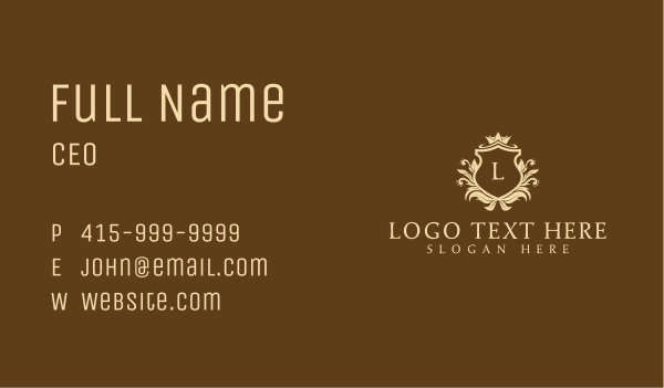 Ornamental Royal Lettermark Business Card Design Image Preview