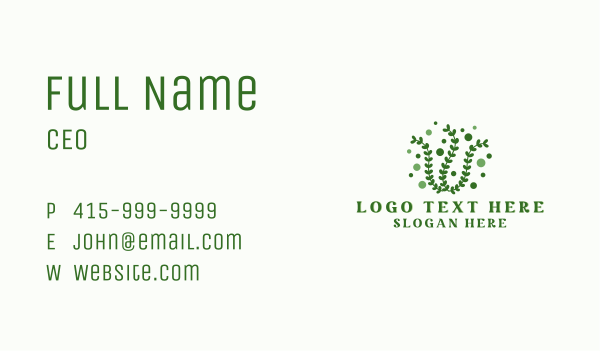 Seaweed Leaf Plant Business Card Design Image Preview