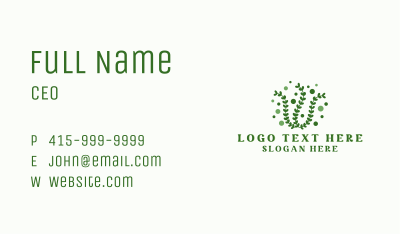 Seaweed Leaf Plant Business Card Image Preview