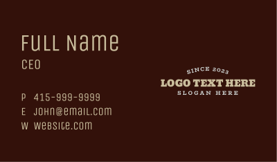 Vintage Firm Wordmark Business Card Image Preview