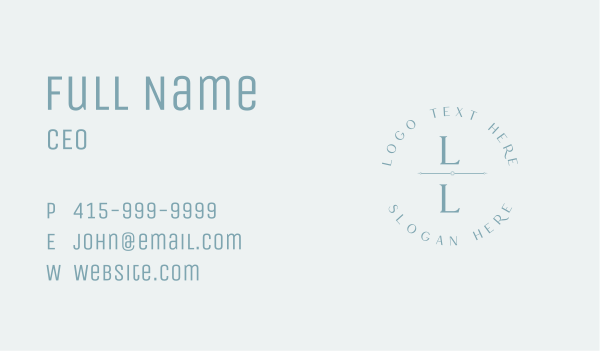 Minimalist Brand Wordmark Business Card Design Image Preview