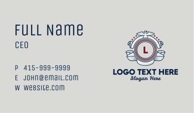 Pilot Emblem Lettermark Business Card