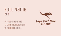 Wild Kangaroo Outback  Business Card Image Preview