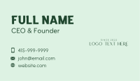 Natural Spa Wordmark Business Card Image Preview