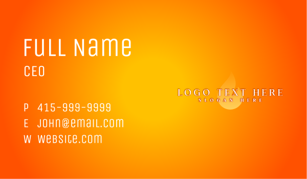 Hot Flame Glow Business Card Design Image Preview